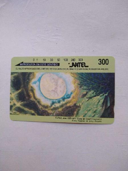 tarjeta antel antigua Jose CUNEO valor 300 usada