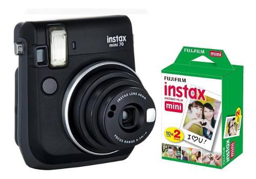 Fujifilm Instax Mini 70 Negra Tipo Polaroid 20 Fotos