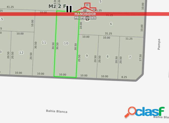 MANCISIDOR PROPIEDADES VENDE - Lote en Monte Hermoso - zona