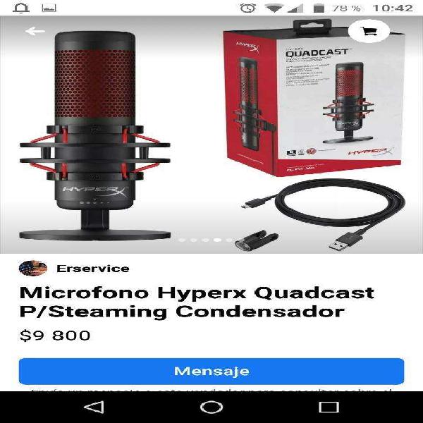 Microfono Hyperx Quadcast P Streaming