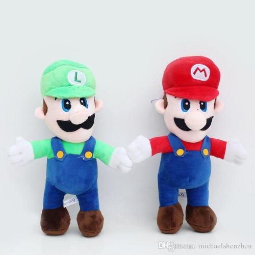 Peluche Muñeco Mario O Luigi Bros Súper Mario Bros 20 Cm