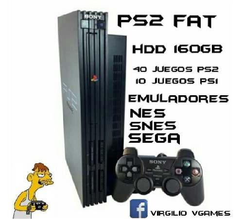 Ps2 Fat Playstation 2. Disco 160gb Ps2/ps1/sega/nes/snes.