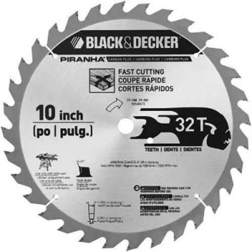Hoja Disco Sierra Circular Black Decker Repuesto 254 Mm 32 D
