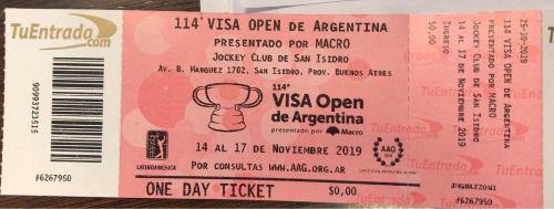 Entradas 114 Visa Open De Argentina -pga Golf
