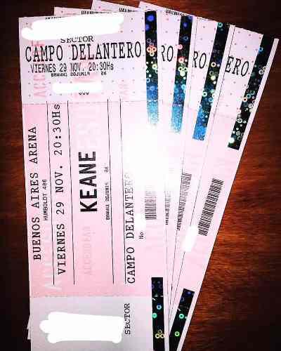 Entradas Keane 29/11 Movistar Arena