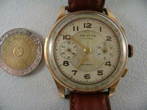 Reloj Antiguo Cronografo De Oro 18 K