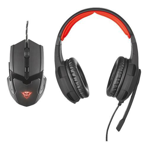 Auricular + Mouse Trust Gxt 784 Gamer Pc Ps4 Combo Cuotas