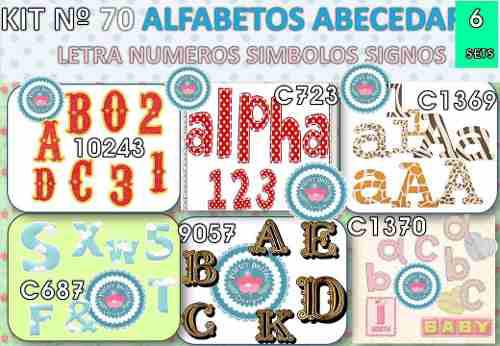 1 Kit Imprimible X6 Alfabeto Abecedario Letras P/ Artesanias