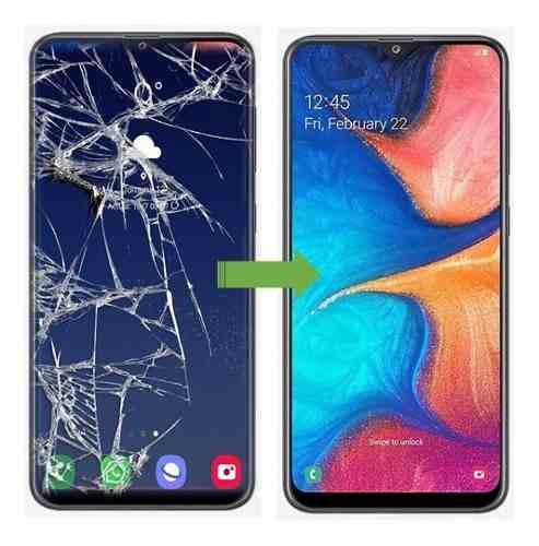 Cambio Vidrio Roto Astillado Samsung A30.a20.a50