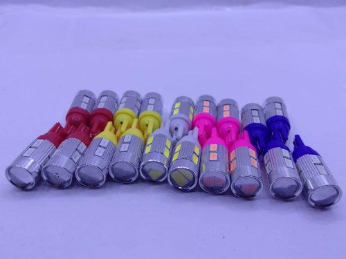 Led Cree T10 Lupa Alto Brillo Colores Extremo,2019