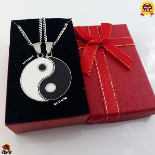 Collar Dije Ying Yang Doble Estuche Completo