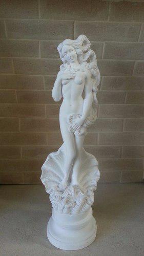 Estatua Nacimiento Venus Cemento Blanco Jardin Exterior 63cm