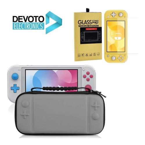 Funda + Vidrio Nintendo Switch Lite Glass Estuche Accesorios