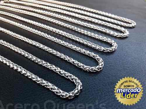 Kit 5 Cadenas Spyga 55cm Gruesas Acero Quirurjico Reventa