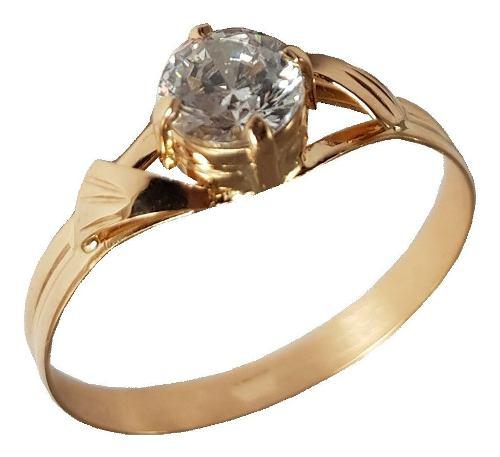 Anillo Compromiso Cintillo Solitario Cubic Oro 18k A210