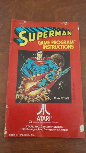 Juego Atari Superman Manual De Instrucciones 1979