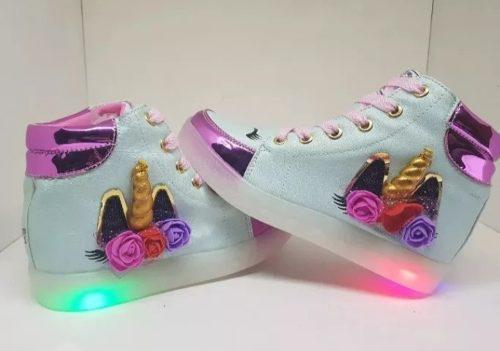 Zapatillas Unicornio Con Luces!!