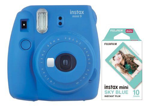 Fujifilm Instax Mini 9 Azul Cobalto 10 Fotos Nueva Original