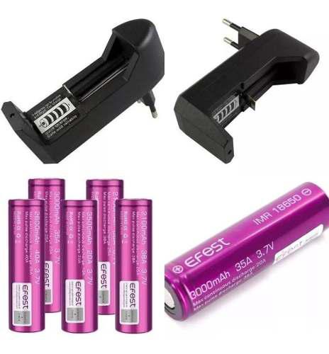 Oferta Batería 1 Pila Efest 18650 3000mah 35 Amp + Cargador