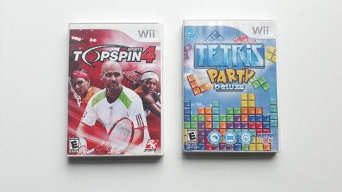 2 Juegos Nintendo Wii (Tetris Party Deluxe Y Top Spin 4)
