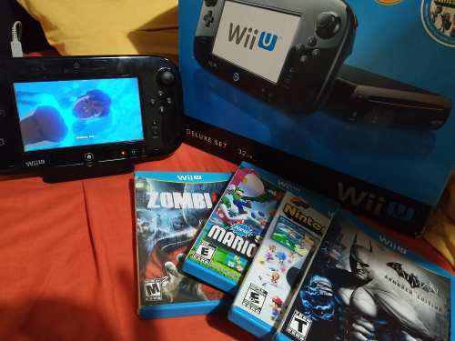 Consola Wii U + Juegos + Trafo + Adaptador De Corriente