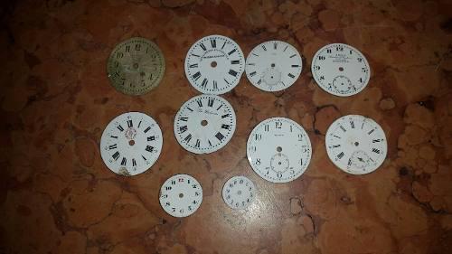 Cuadrantes De Relojes Antiguos Enlozados