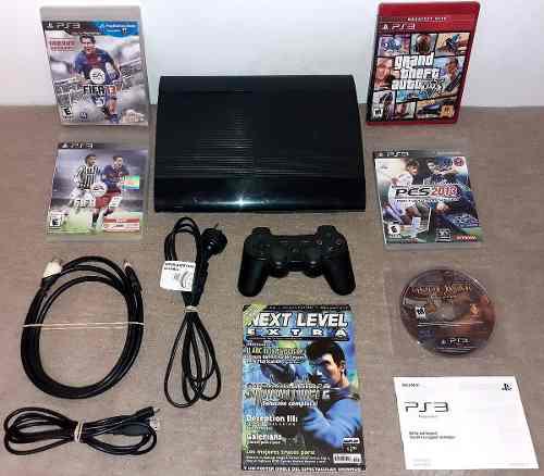 Ps3 Sslim - 250 Gb - 1 Joystick - 6 Juegos - Hdmi - Revista