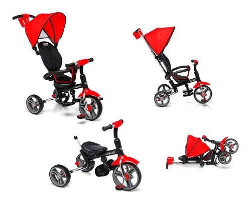Triciclo Infantil Bebe Plagable Manija Direccional Canasto