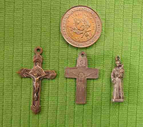 Crucifijo Antiguos Medallas Religiosas Dijes (g12) -c51-