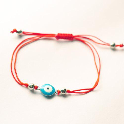 Pulsera Hilo Rojo Protectora Ojo Turco Hamsa Brazalete