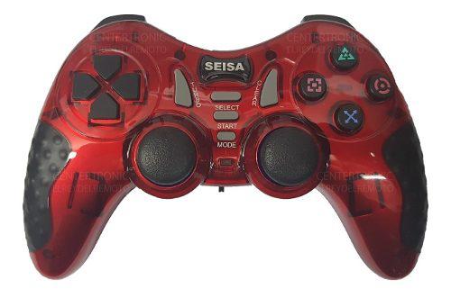 Joystick Inalambrico Rojo Ideal Para Pc Ps2 Ps3 Por Usb