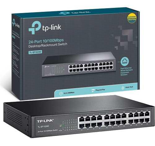 Switch 24 Bocas 10/100 Tp Link 1024d Desktop Rackeable