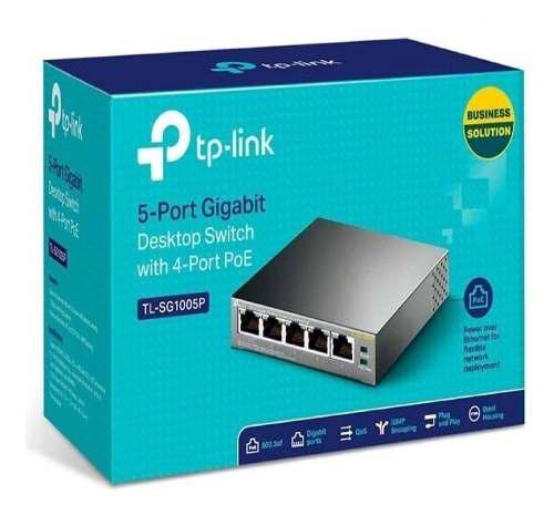 Switch 5 Puertos Tp Link Tl Sg1005p 10/100/1000 Mbp 1005 Poe