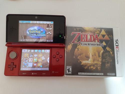 Nintendo 3ds Old Roja Con 8 Juegos