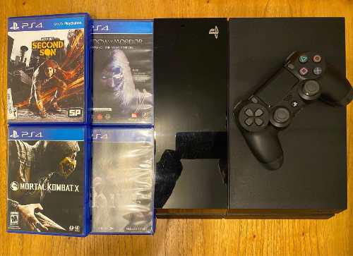 Ps4 500gb + 4 Juegos Físicos