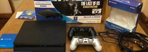 Ps4 Slim 500gb Sin Uso + 2 Joysticks + 3 Juegos Fisicos