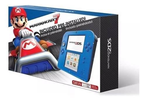 Nintendo 2ds Con Mario Kart 7 Azul Nueva Portatil + Pokemon