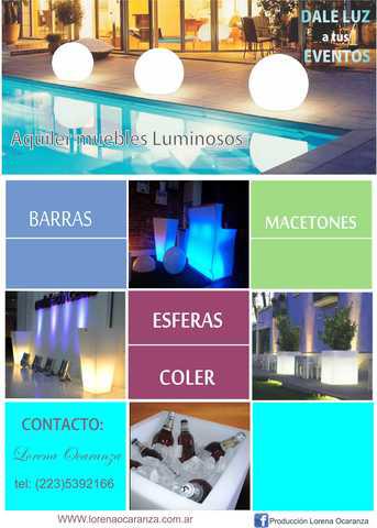 Ambientaciones alquiler de muebles de led