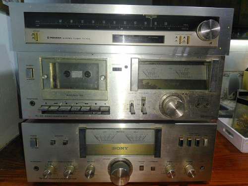 Cassetera Sony, Amplificador Sony, Sintonizador Pioneer Am,