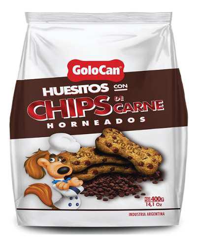 Golocan Huesitos Carne Con Chips X 400 Gr. + Envio