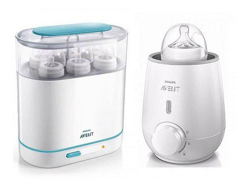 Esterilizador Electrico Avent + Calienta Mamadera Oficial