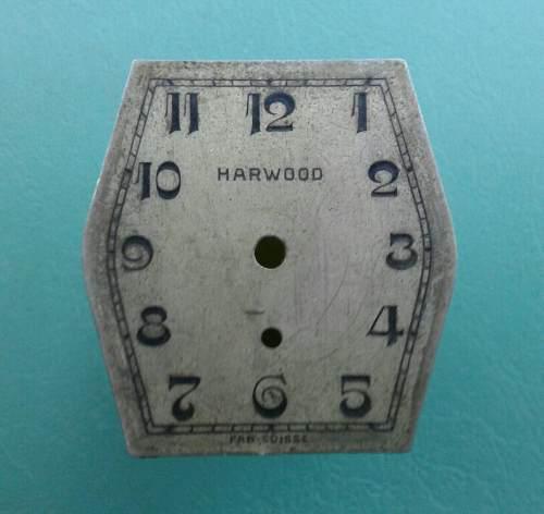 Antiguo Y Original Cuadrante Para Reloj Pulsera Marca Harwoo