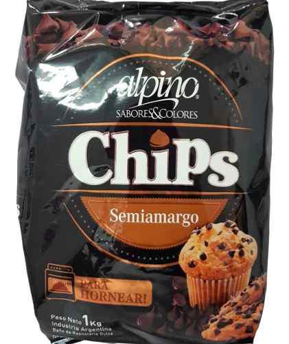 Chocolate Alpino Semiamargo En Chips Por 1 Kilo