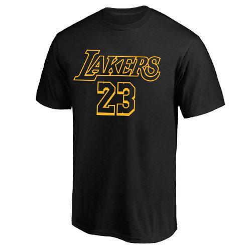 Remera Basket Nba Los Angeles Lakers Lebron Simple Negra