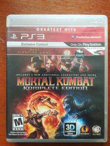 Juego Original Mortal Kombat Edition Físico Play 3 Ps3