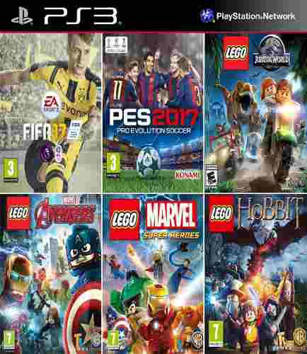 Pack De 6 Juegos Ps3 Fifa + Pes + Lego Y Mas