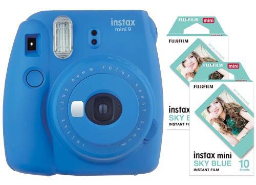 Camara Fuji Instax Mini 9 Azul Polaroid 20 Fotos Cuotas