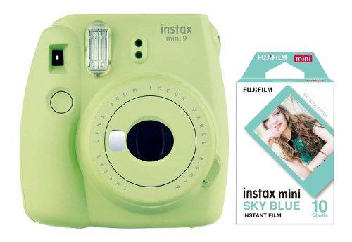 Camara Fuji Instax Mini 9 Verde Selfie 10 Fotos