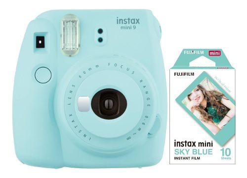 Fuji Instax Mini 9 Celeste Tipo Polaroid 10 Fotos