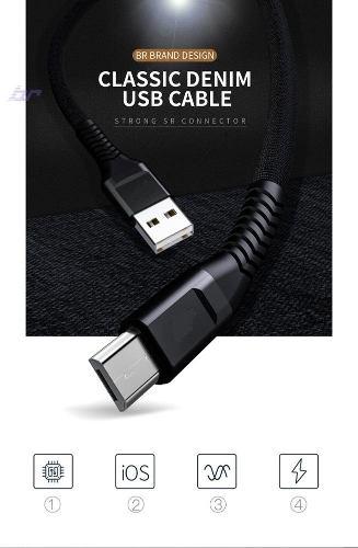 Cable Micro Usb Irrompible Carga Rapida 2 Metros Mallado